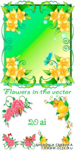 Цветы в векторе / Flowers in the vector