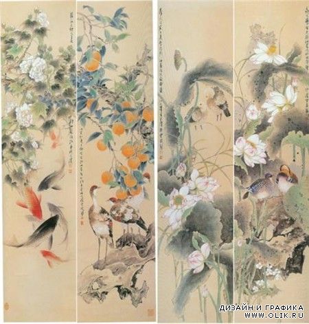 Традиционная китайская живопись (многослойные PSD)