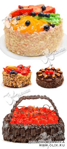 Tasty cake with fresh fruits 0249