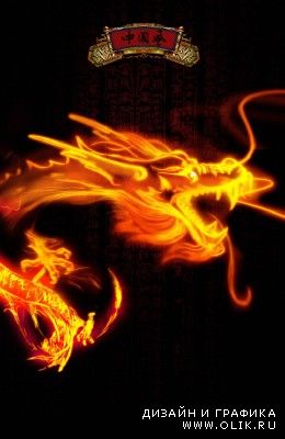 Fire Dragon Psd