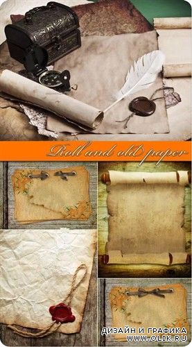 Сургучные печати и старые бумаги - фоны