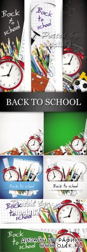 Back to School Banners & Backgrounds Vector
