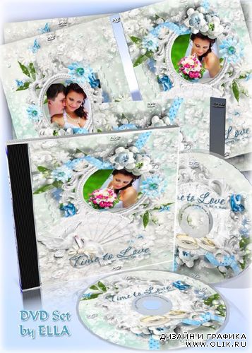 Свадебный набор из задувки и обложки на диск-Моменты счастья