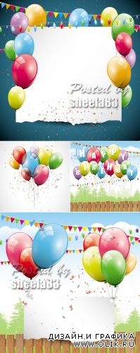 Color Balloons Vector