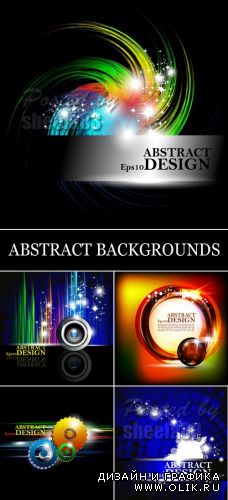 Abstract Glowing Backgrounds Vector