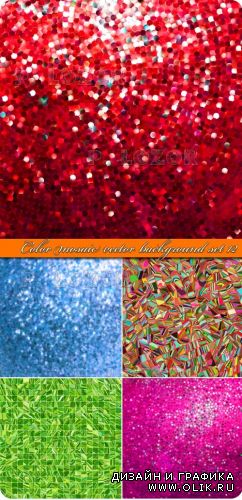 Цветная мозаика часть 12 | Color mosaic vector background set 12