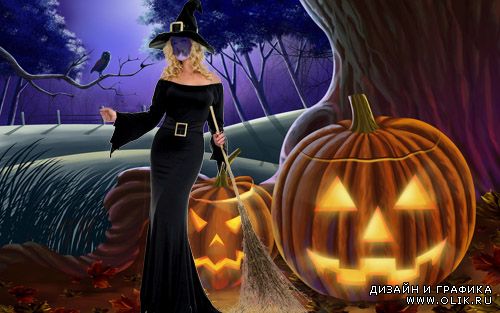 Шаблон женский - костюм для хэллоуин