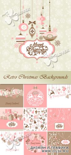 Retro Christmas backgrounds 0282