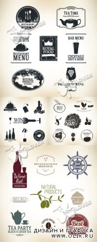 Wine and food design elements 0285