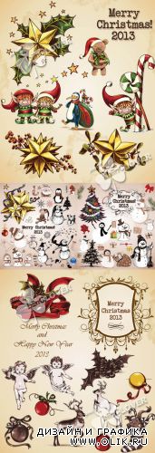 Christmas elements and characters 0291