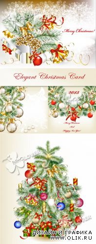 Elegant Christmas card 0293