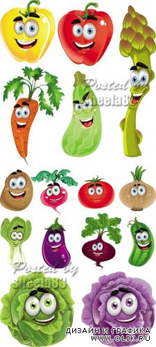 Cartoon Vegetables Vector