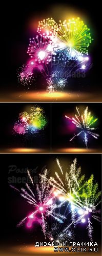 Abstract Fireworks Vector