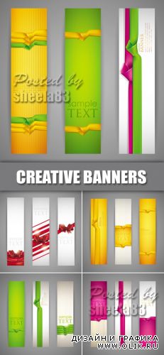 Creative Color Banners Vector
