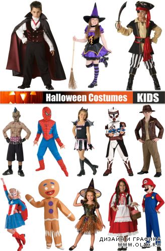 Дети в костюмах на Хэллоуин / Children in costumes for Halloween