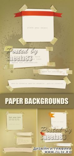 Old Paper Sheets Backgrounds Vector