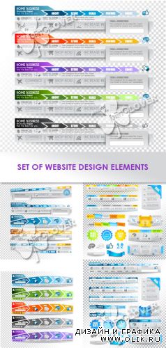 Set of website design elements 0295