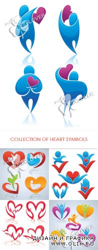 Collection of heart symbols 0296