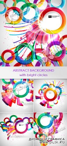 Abstract background with bright circles 0300