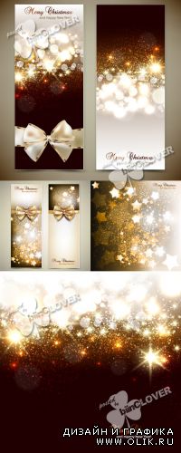 Elegant Christmas backgrounds and banners 0301