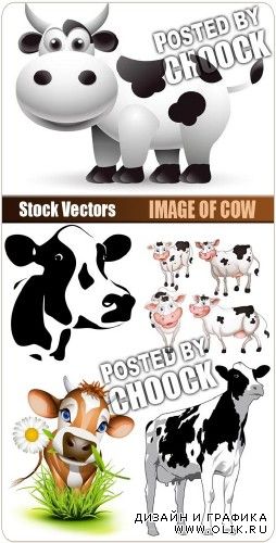 Изображение коровы - векторный клипарт