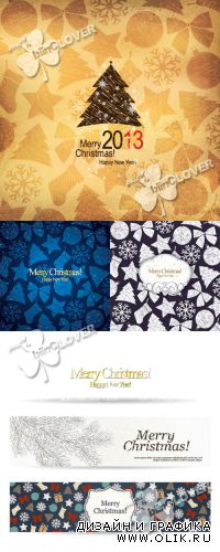 Christmas banners and greeting card 0312