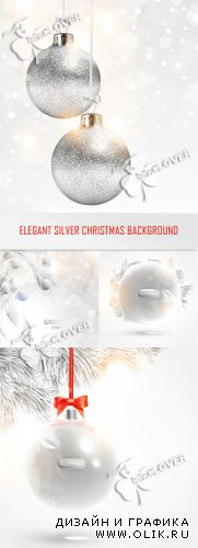 Elegant silver Christmas background 0313