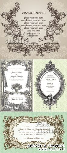 Victorian Style Frames Vector