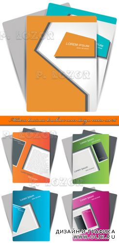 Современные обложки брошюры часть 26 | Modern business brochure cover design vector set 26