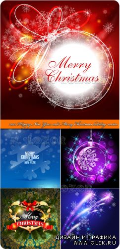 2013 Рождественские и новогодние праздничные фоны часть 4 | 2013 Happy New Year and Merry Christmas holiday vector backgrounds set 4