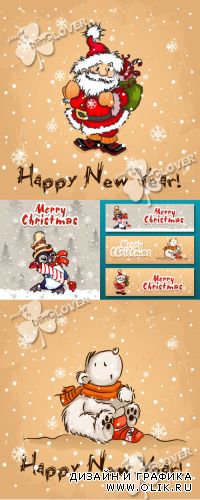 Christmas funny cards and banners 0320