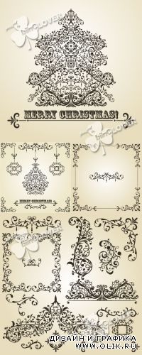 Christmas decorative design elements 0320