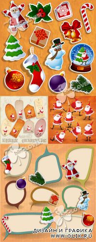 Christmas tags, labels, stickers  and ribbons 0327