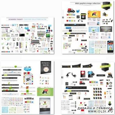 Vector Elements for Web Graphics and Design