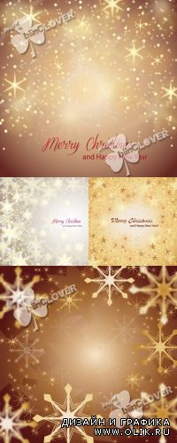 Christmas background with golden stars 0343
