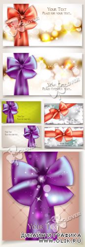 Gift cards with bright bows 0346