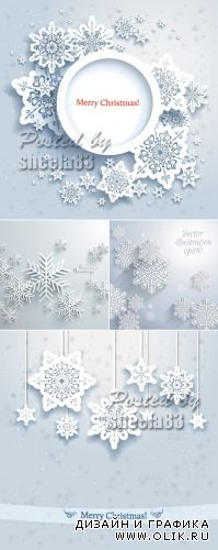 Snowflakes Backgrounds Vector 2