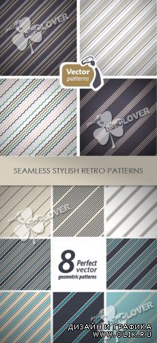 Seamless stylish retro patterns 0352