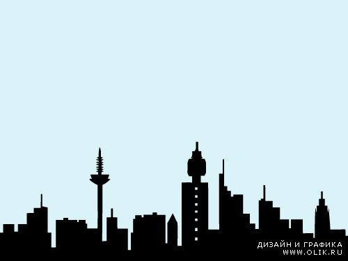 Силуэты городов Frankfurt Германия (City Silhouettes vector)