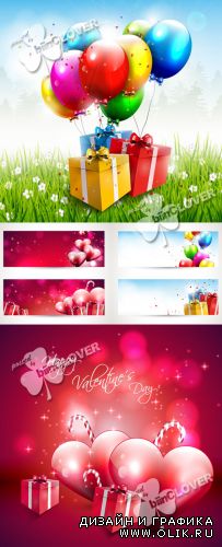 Holiday backgrounds and banners 0359