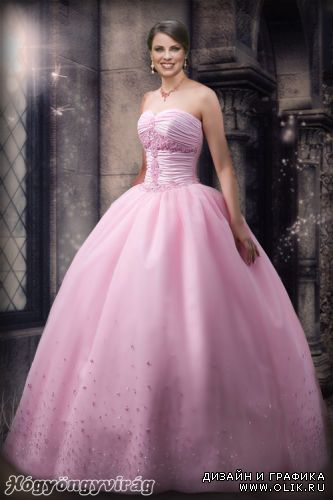 Красивая бледно-розовые платья