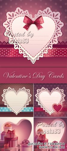 Valentine's Day Cards Vector