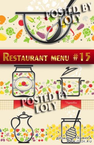 Ресторанные меню #15 - Векторный клипарт