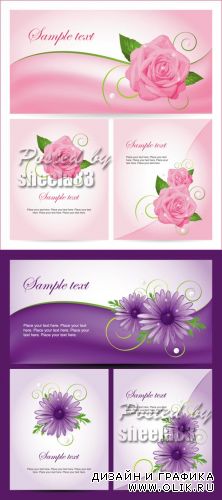 Flowers Banners Vector