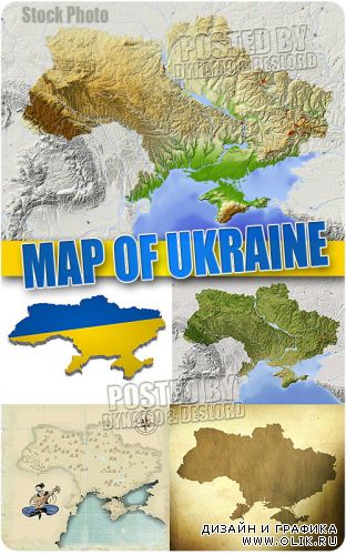 Карта Украины - Растровый клипарт