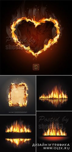 Fire Objects Vector