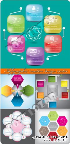 Инфографики креативный дизайн часть 15 | Infographic creative design vector set 15