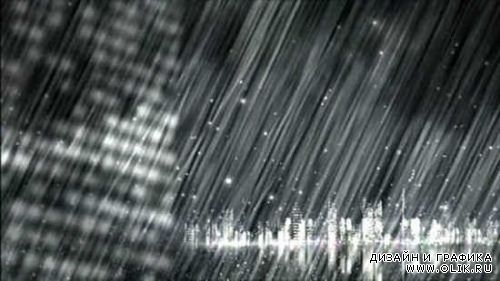 Видео футаж- "В городе дождь"