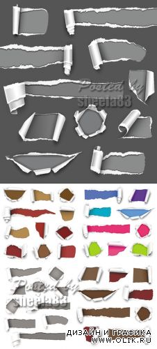 Torn Paper Banners Vector