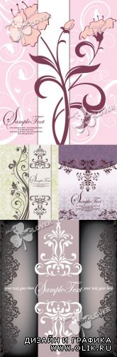 Invitation card with flowers 0395